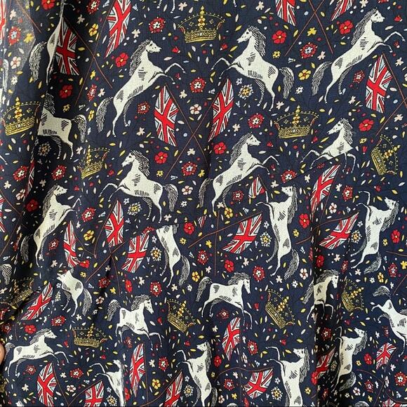 Boden Women's Navy Union Jack Midi Skirt 6R - Picture 4 of 8